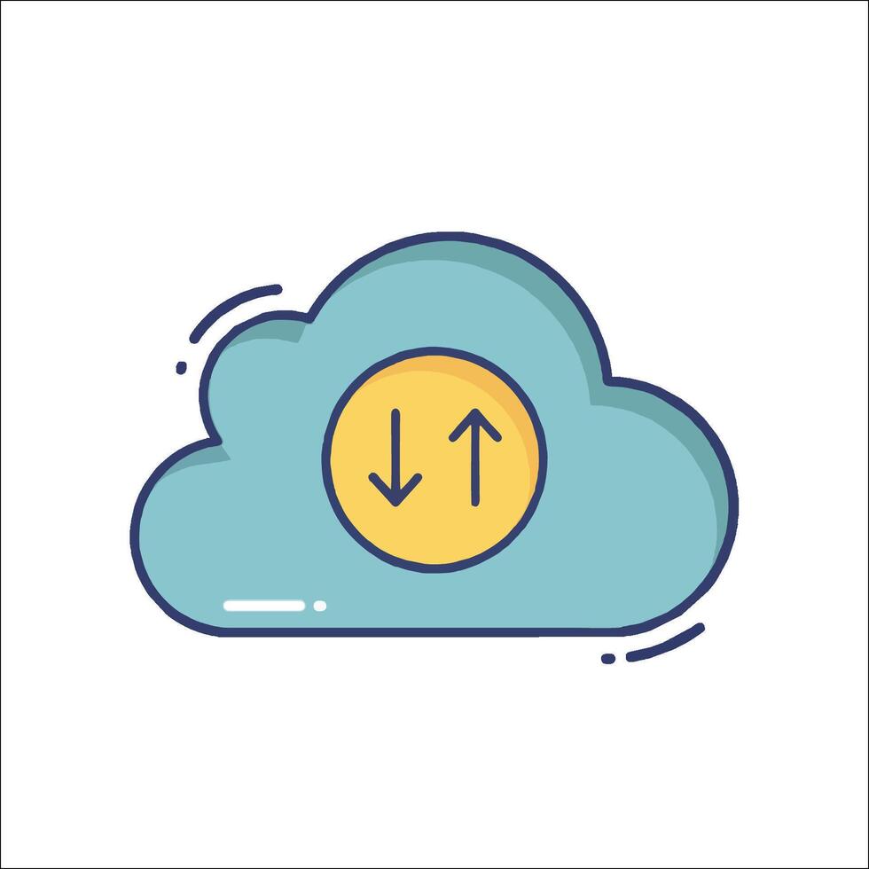 Cloud computing icon illustration vector