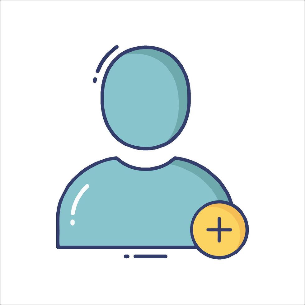 A person with a plus sign on their head vector