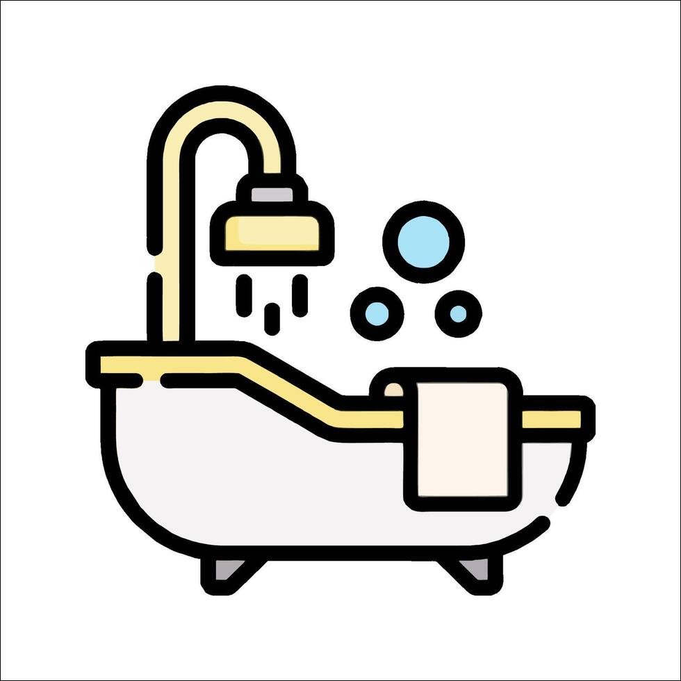 Bathroom icon with shower and soap vector