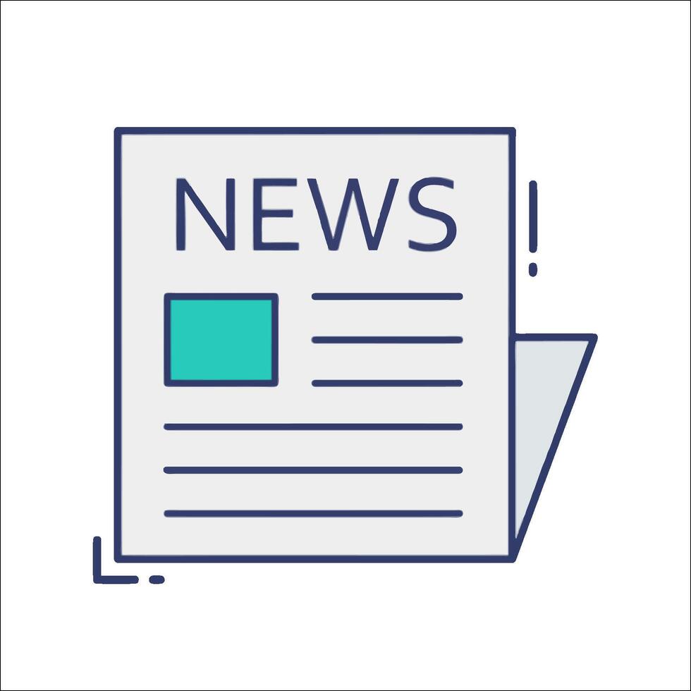 News icon with a blue background vector