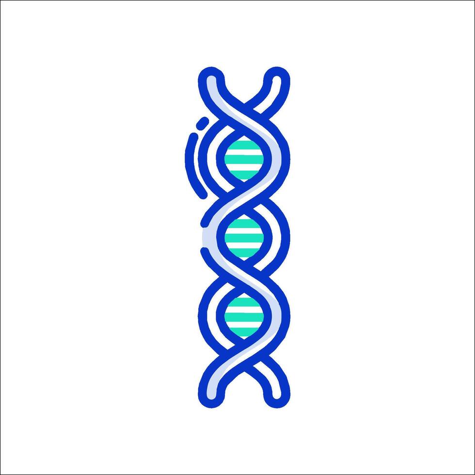 Dna strand icon isolated on white background vector