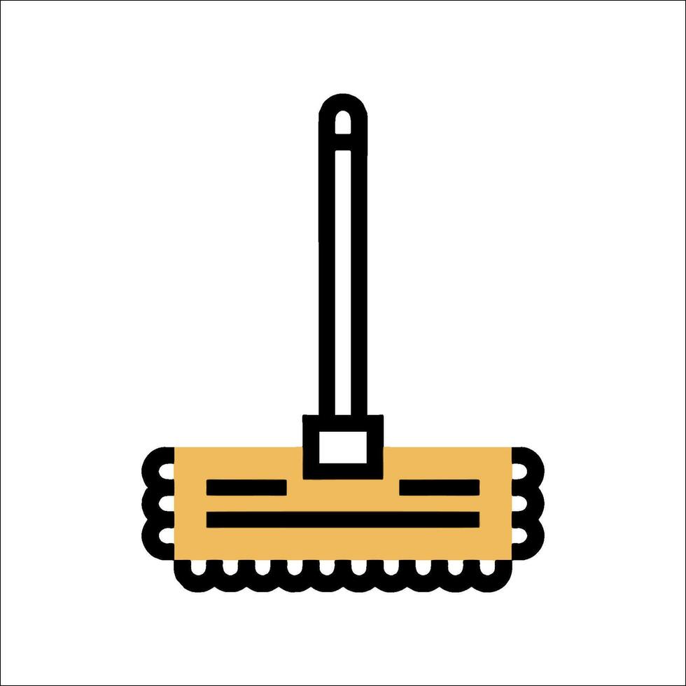 A broom icon on a white background vector