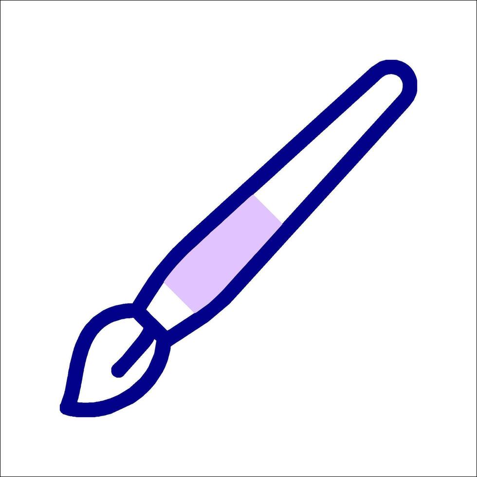 A purple and blue brush icon on a white background vector