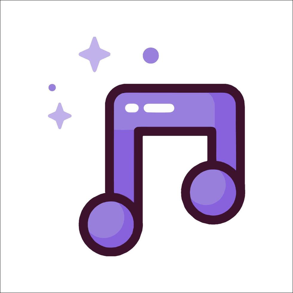 Music note icon vector