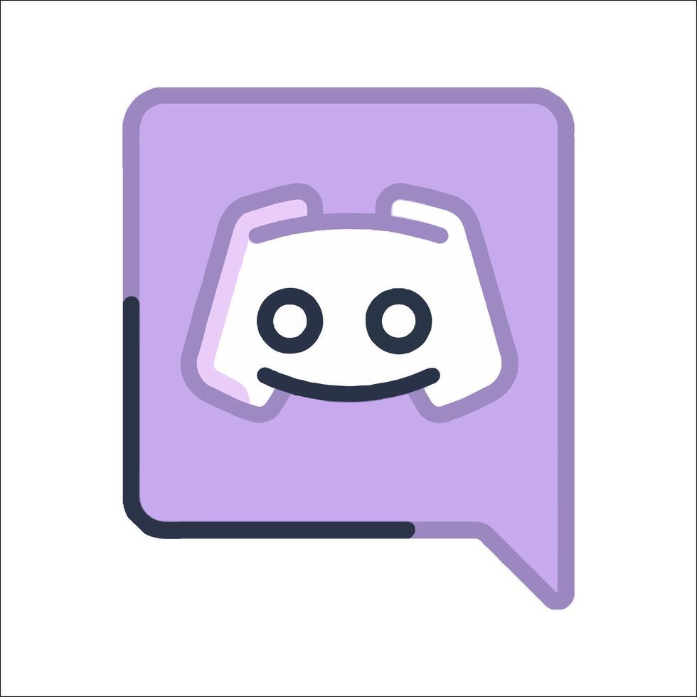 A purple speech bubble with a smiley face on it vector