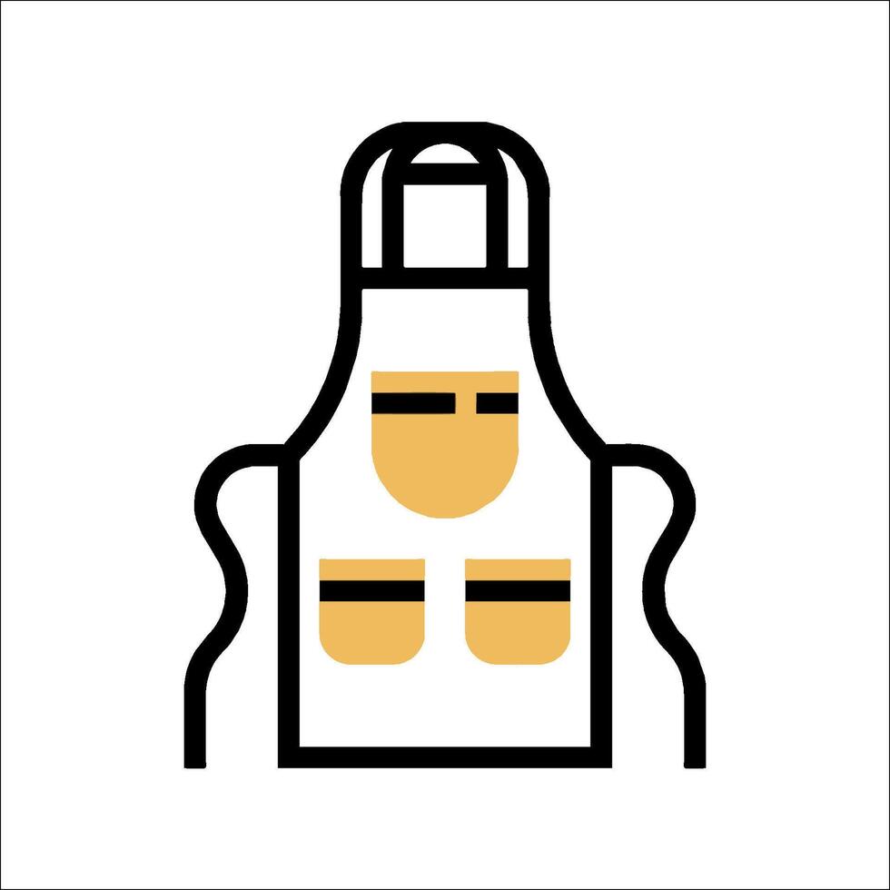 A chef's apron icon vector
