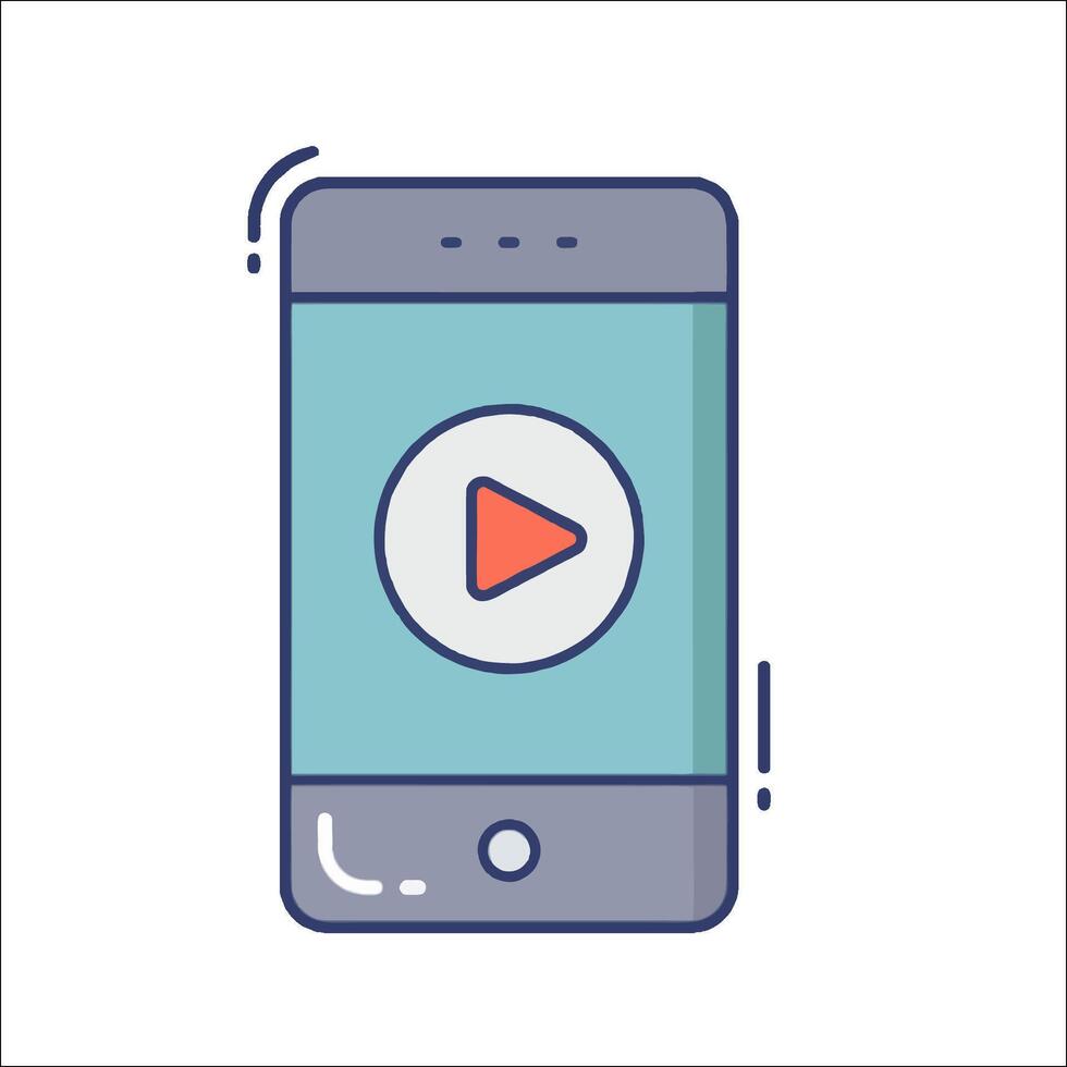 Mobile player icon illustration vector