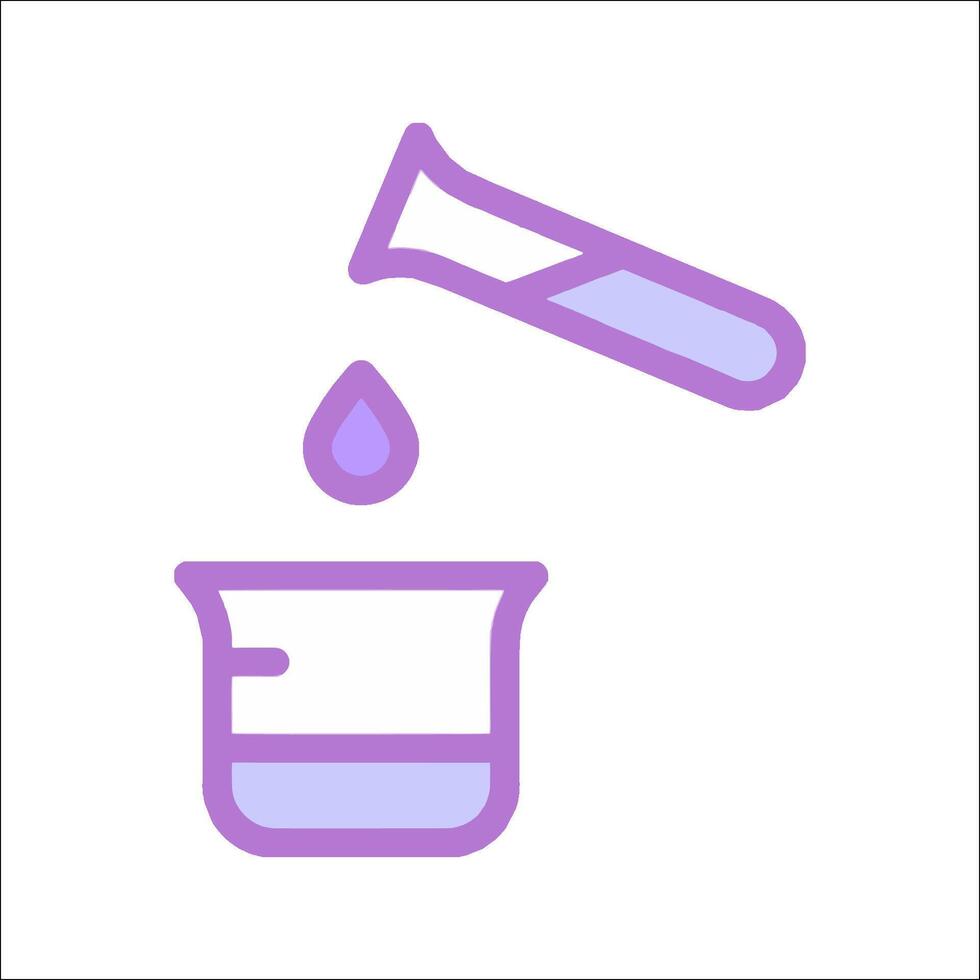 A purple test tube with a liquid in it vector