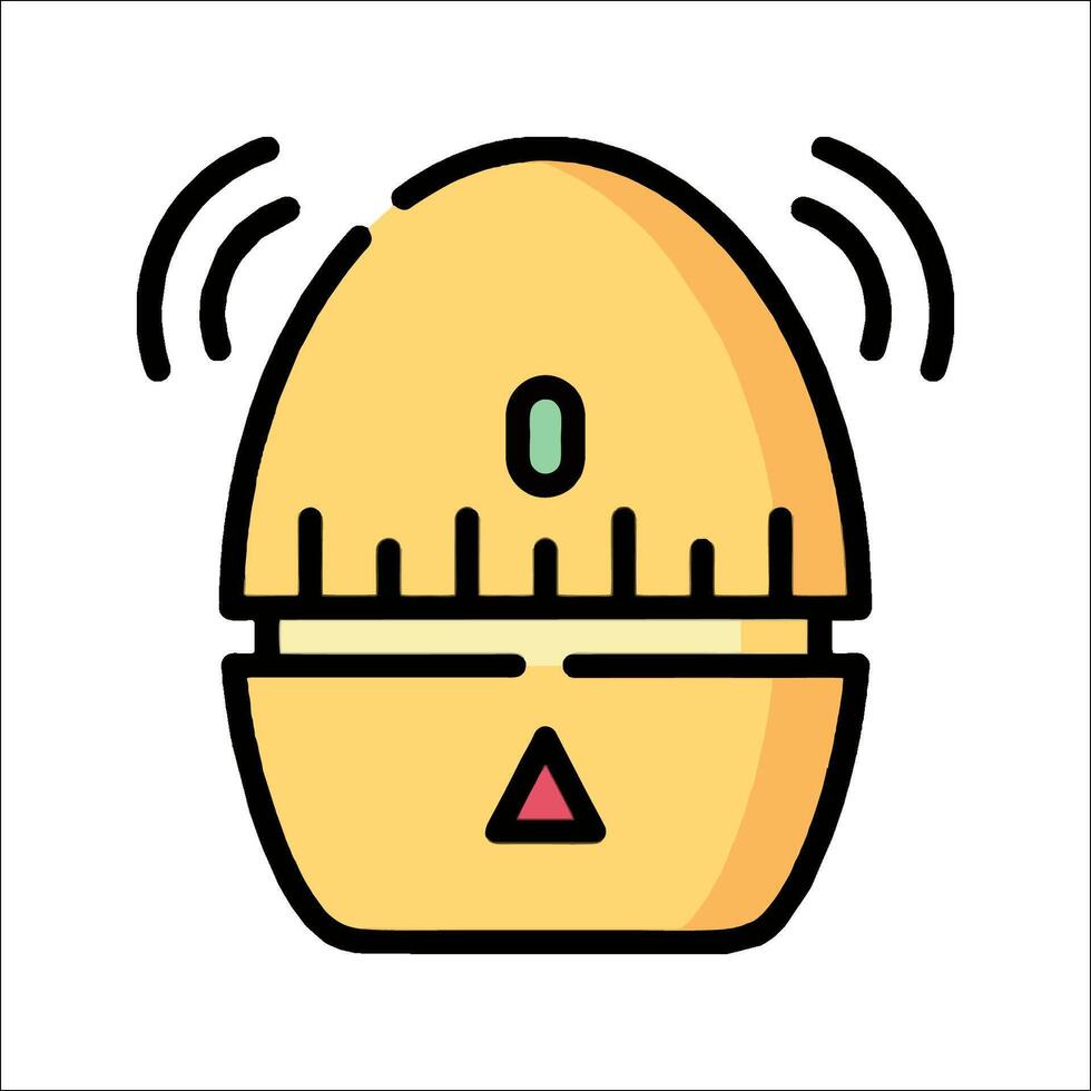 An egg with a timer on it vector