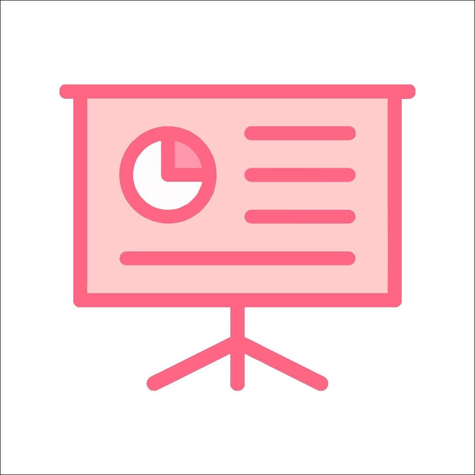 A pink screen with a presentation on it vector