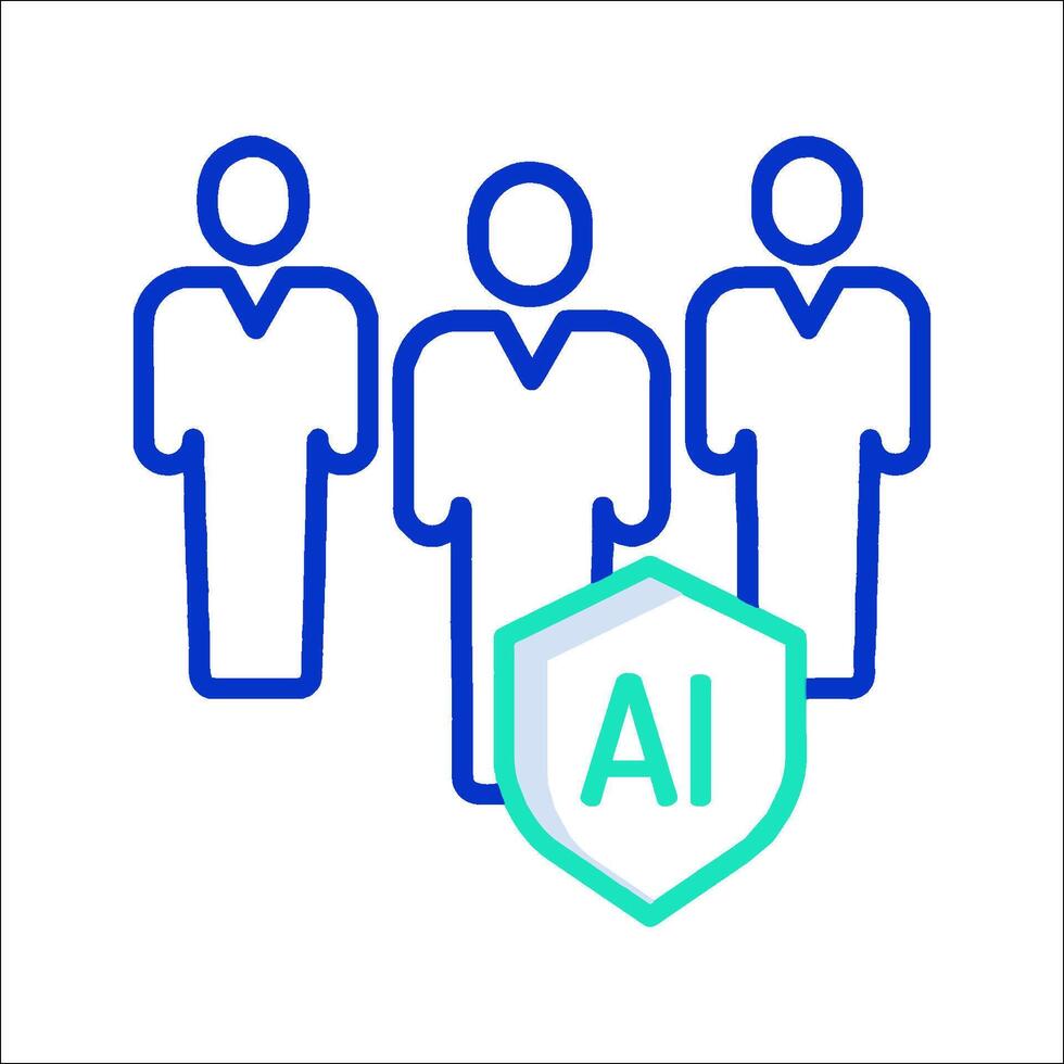 Ai icon illustartion vector
