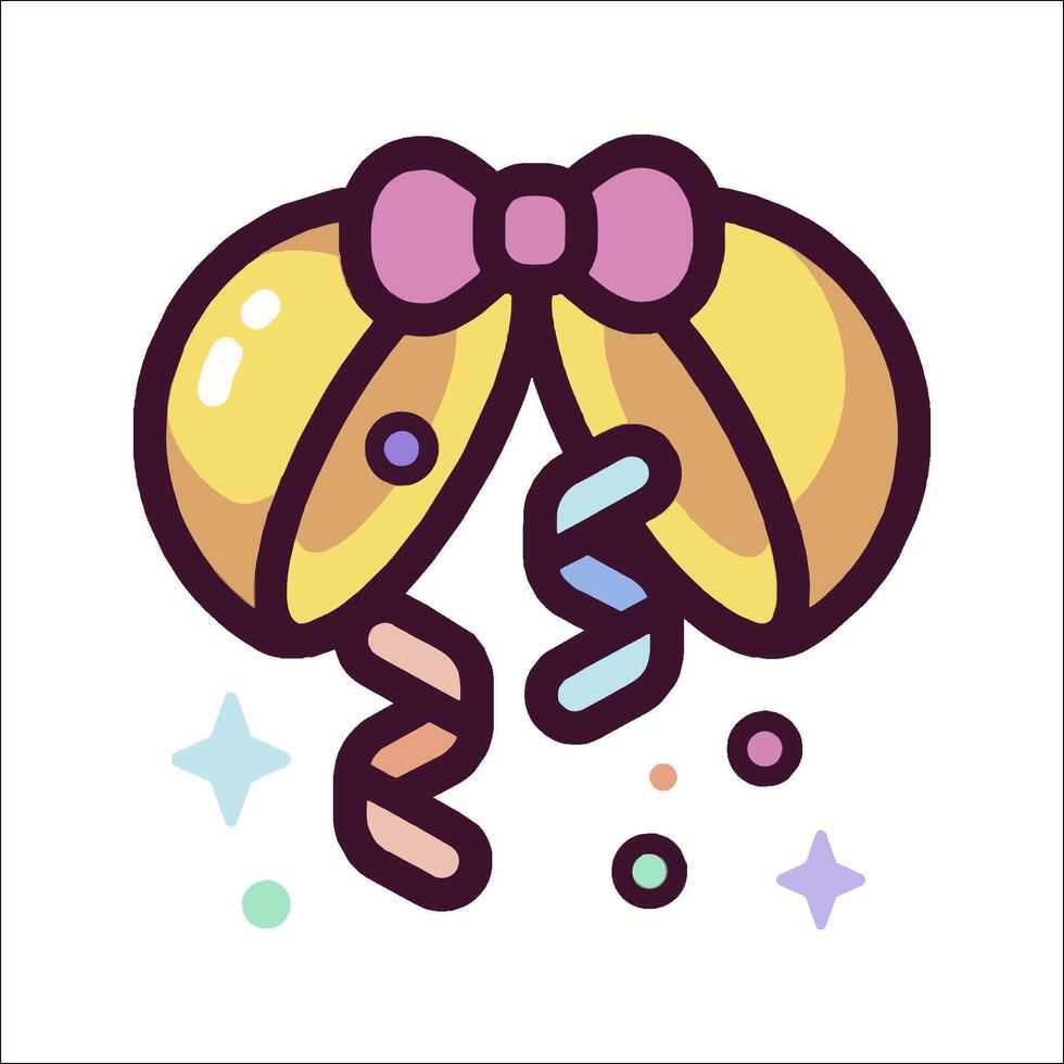A cartoon character with a bow on her head vector