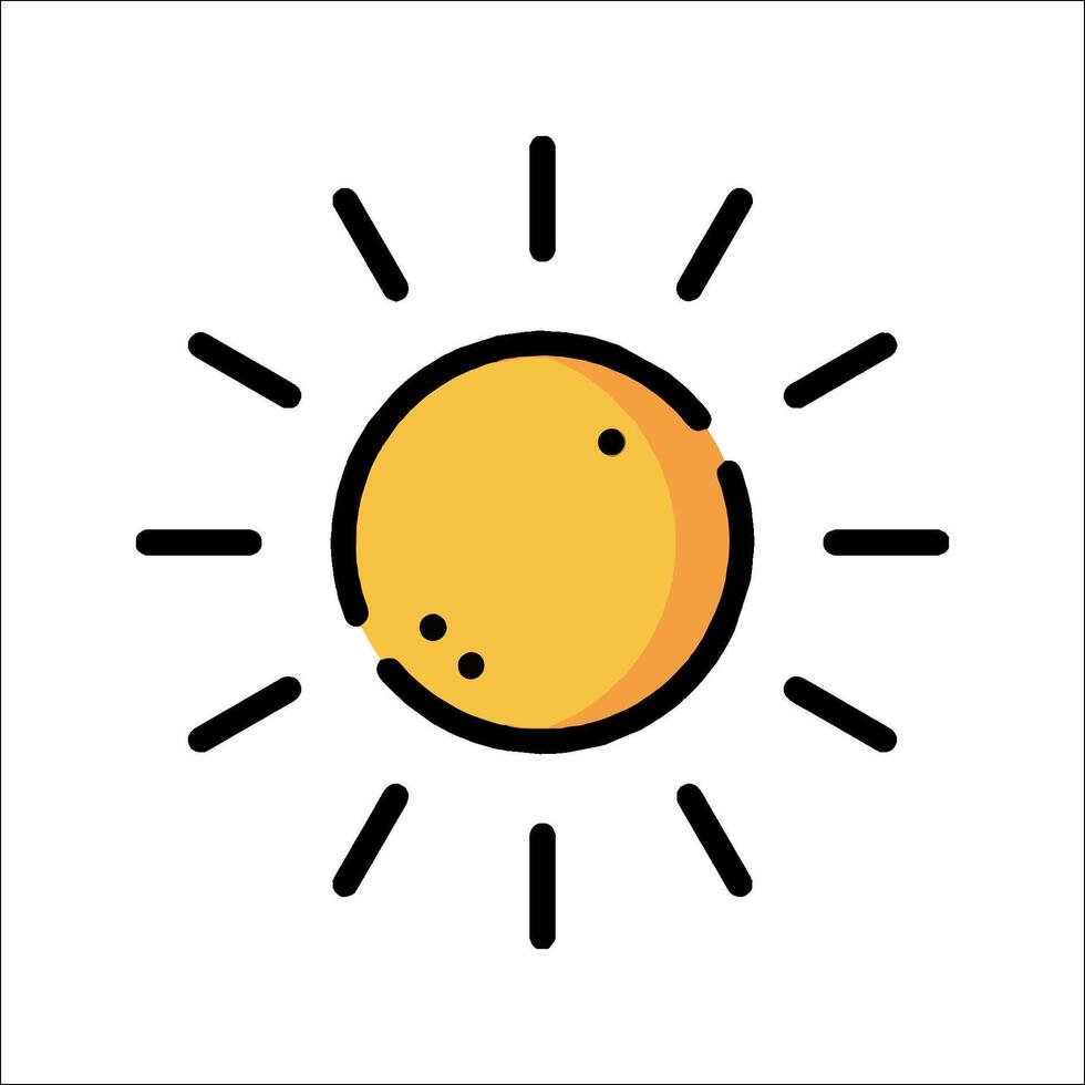 Sun icon illustration vector