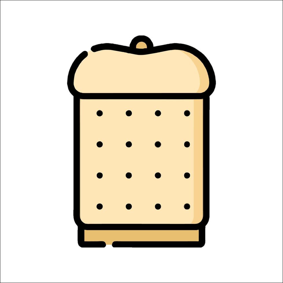 A cookie jar with a lid on it vector