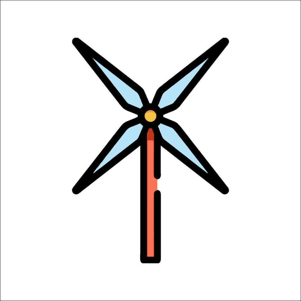 Wind turbine icon illustration vector
