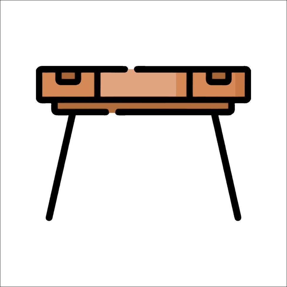A desk with two drawers on it vector