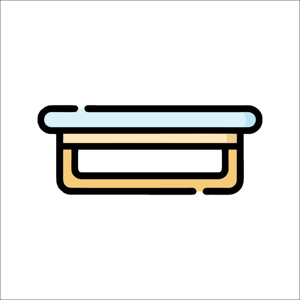 A flat line icon of a toilet seat vector
