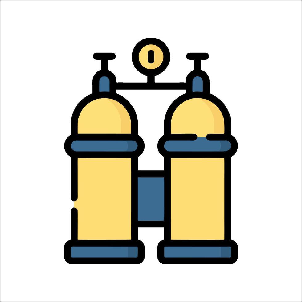 Two gas tanks icon on white background vector
