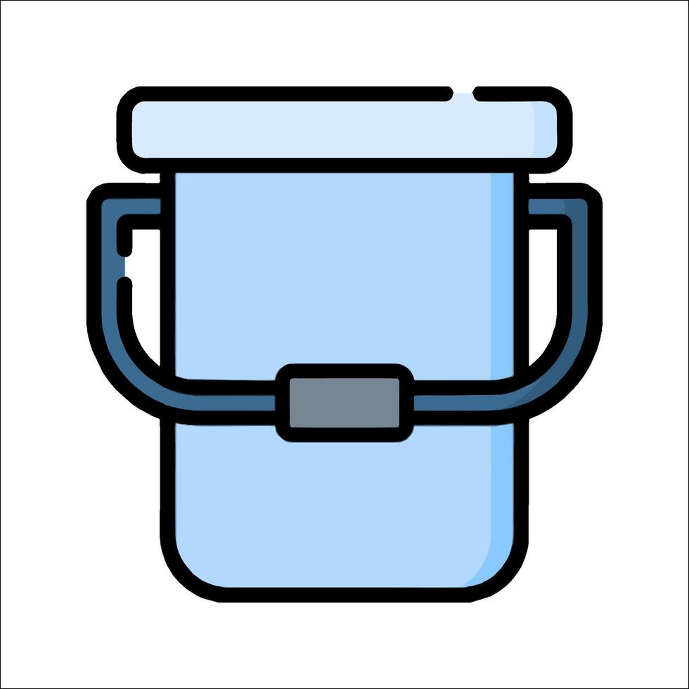 A bucket with a handle on it vector