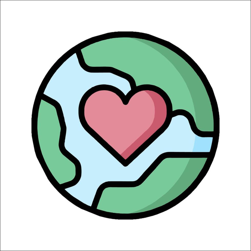 Earth day icon illustration vector