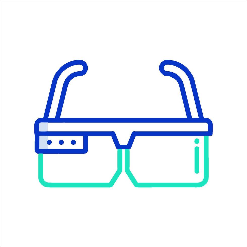 Google glass icon, line icon, illustration vector