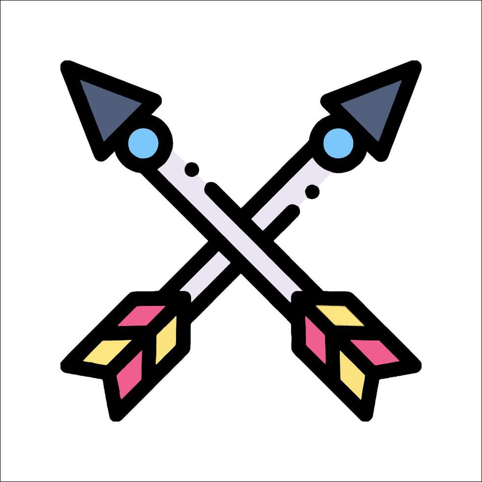 Crossed arrows icon vector