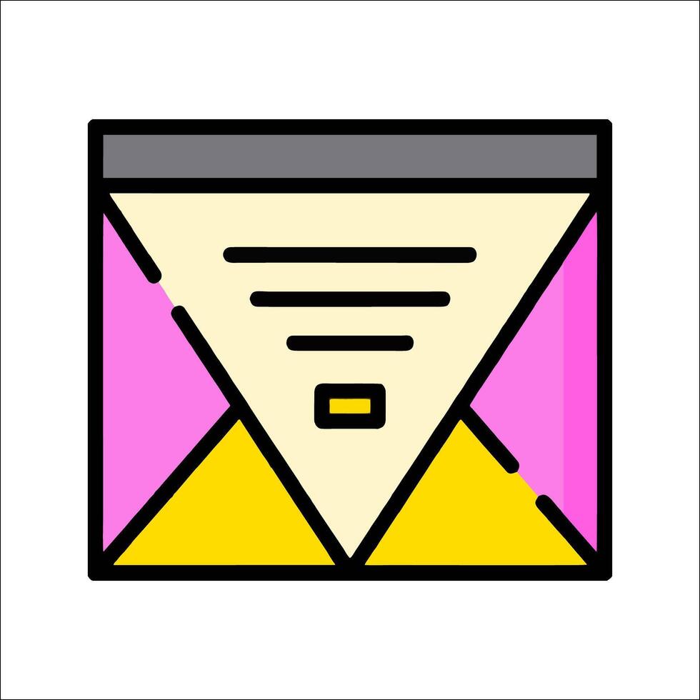 Email envelope icon illustration vector