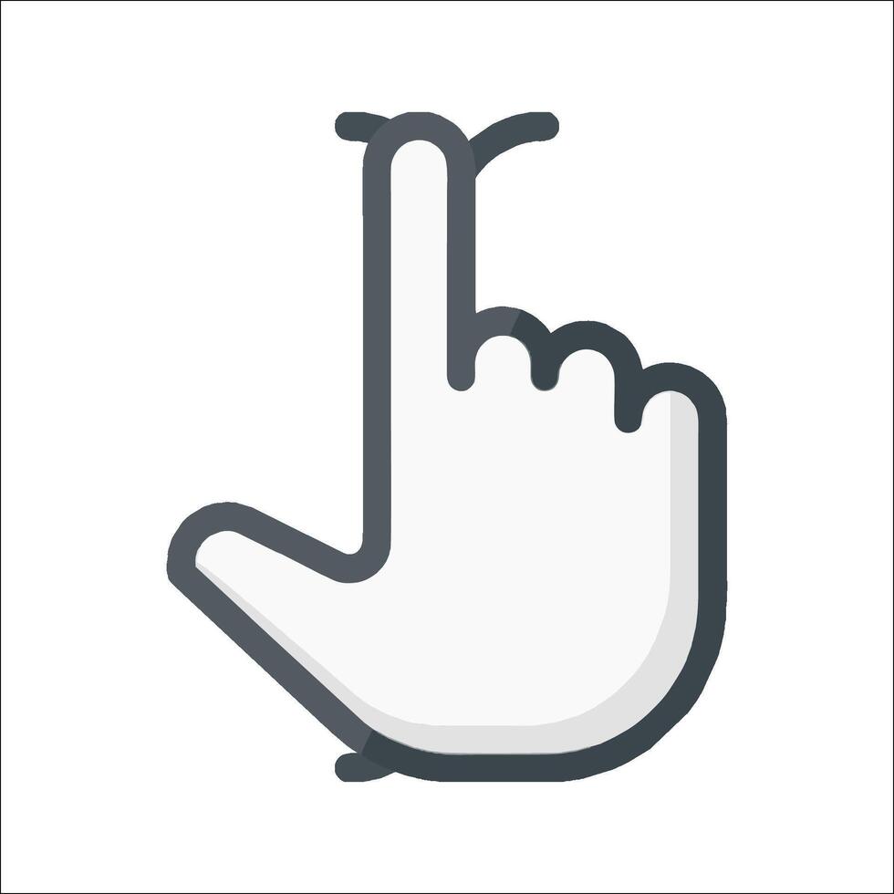 A hand pointing up with a finger on it vector