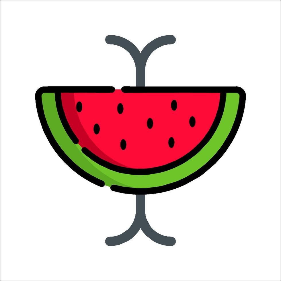 Watermelon icon illustration vector