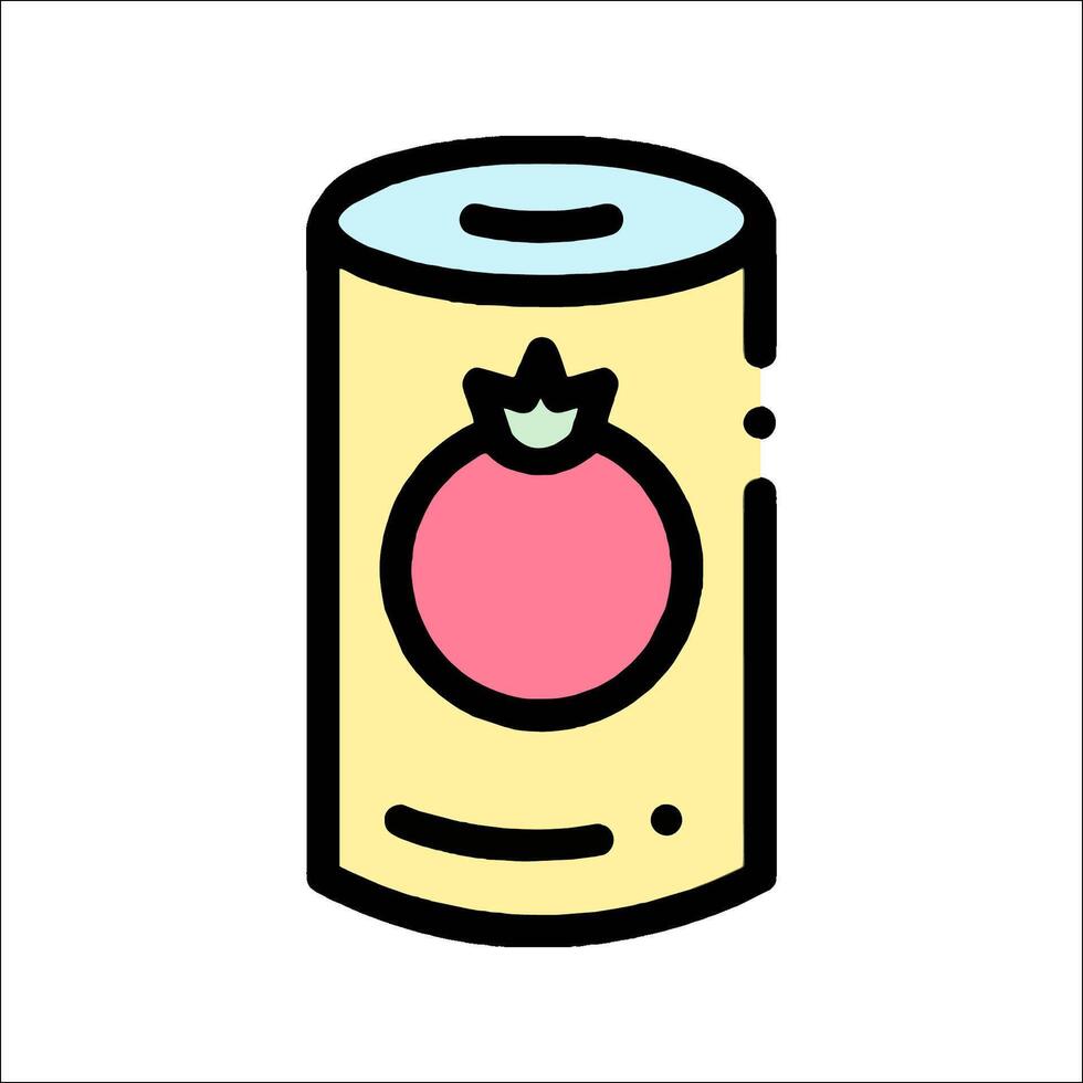 Can of pomegranate juice icon illustration vector