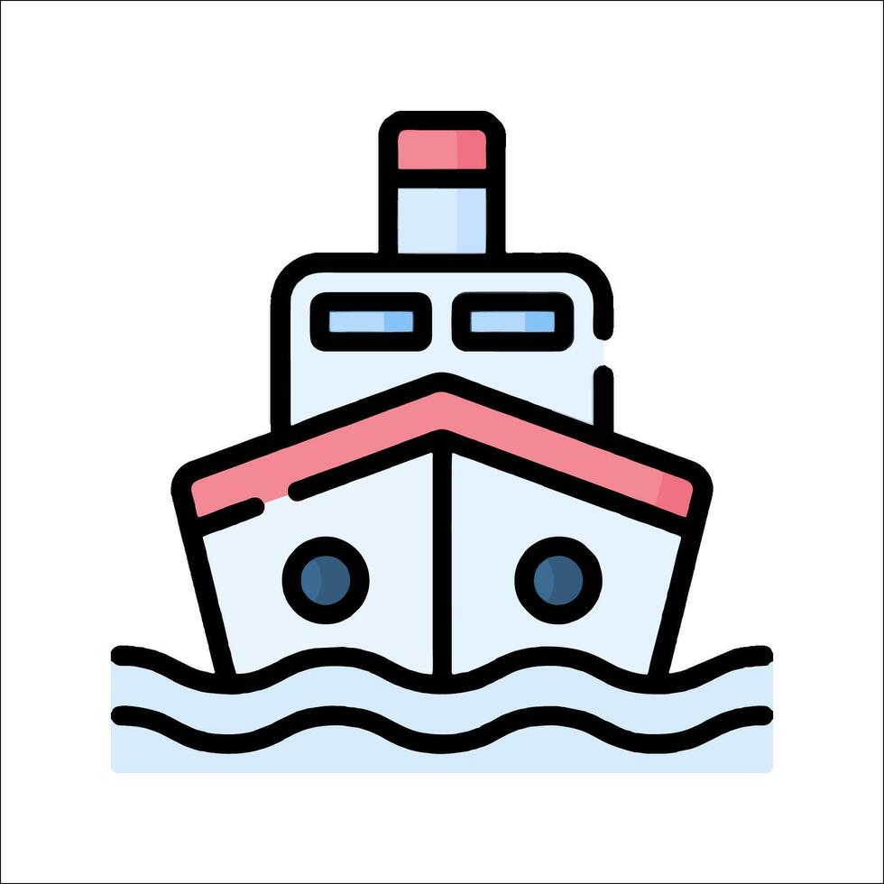 A ship icon on a white background vector