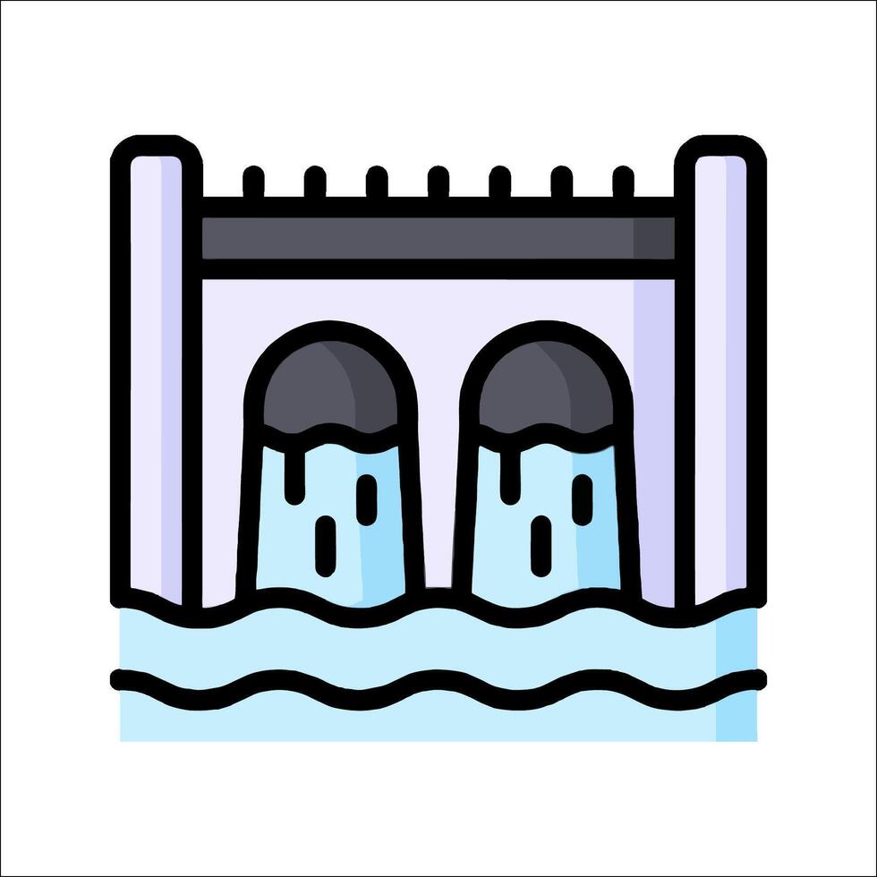 Water reservoir icon illustration vector
