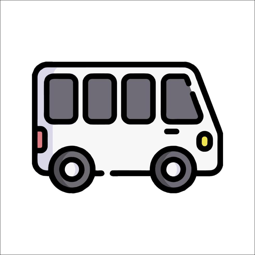 A bus icon on a white background vector