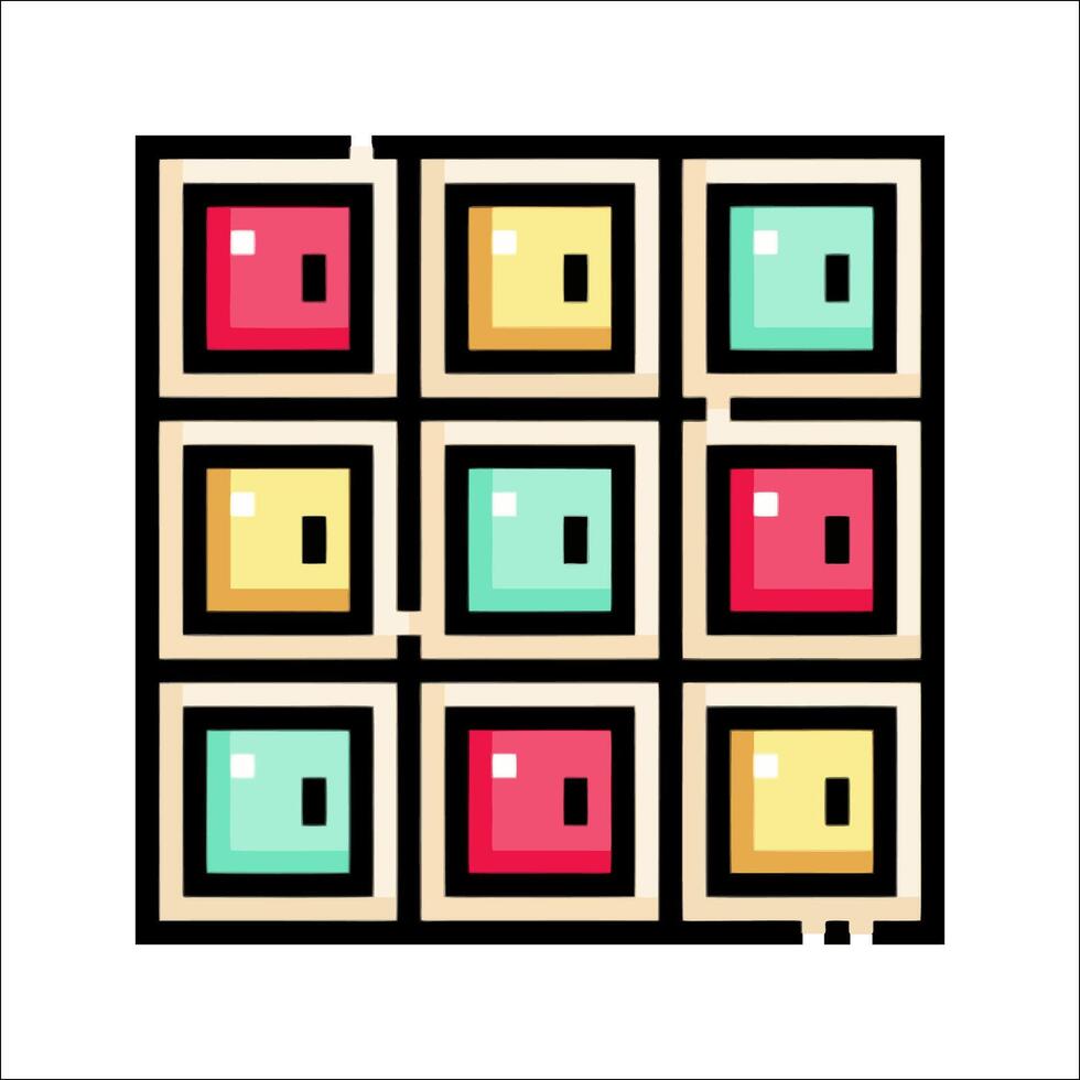 A square pattern with colorful squares vector