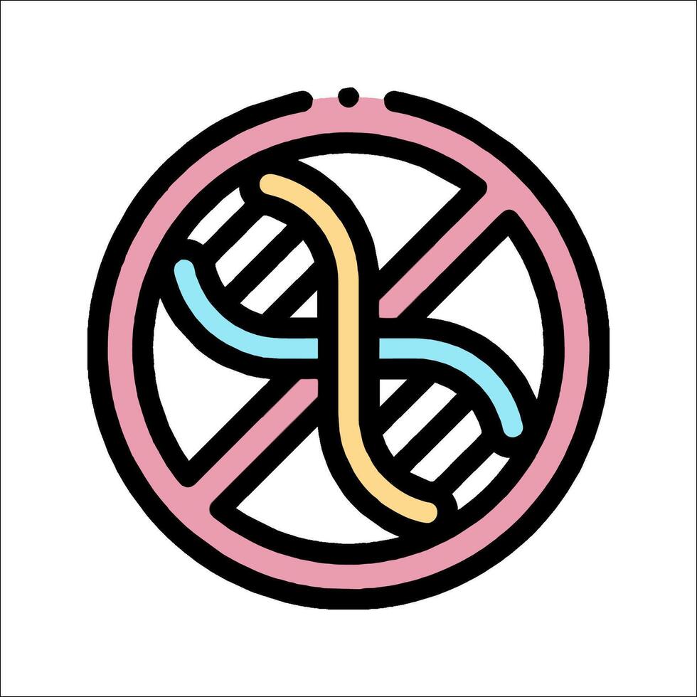 No dna sign illustration vector