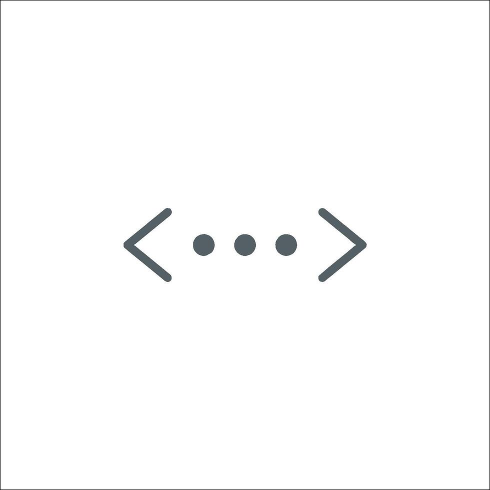 A simple icon of a line with three dots vector