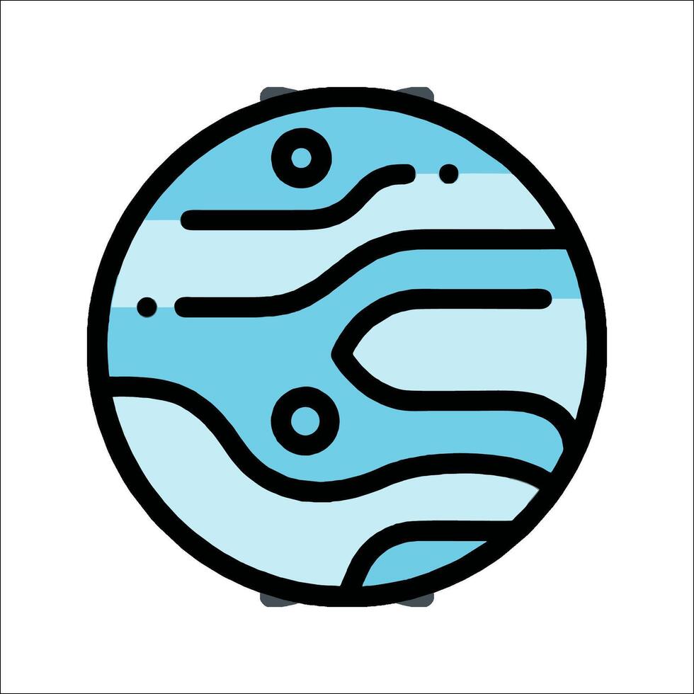 A blue planet with a wave pattern on it vector