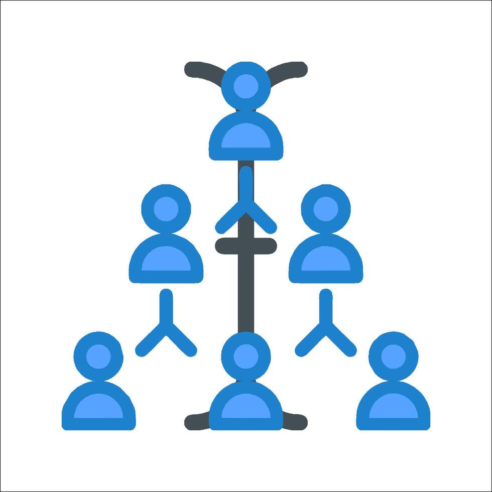 A group of people are connected to a tree vector