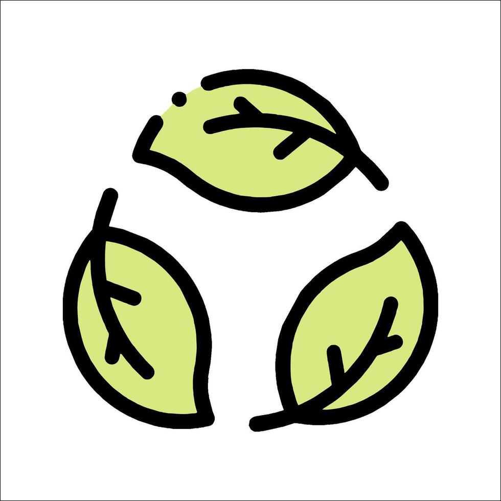 Recycle icon illustration vector