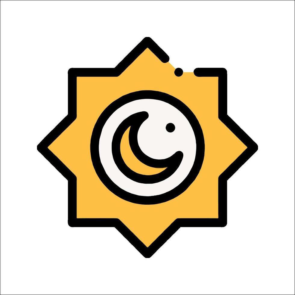 A yellow sun with a smiley face on it vector