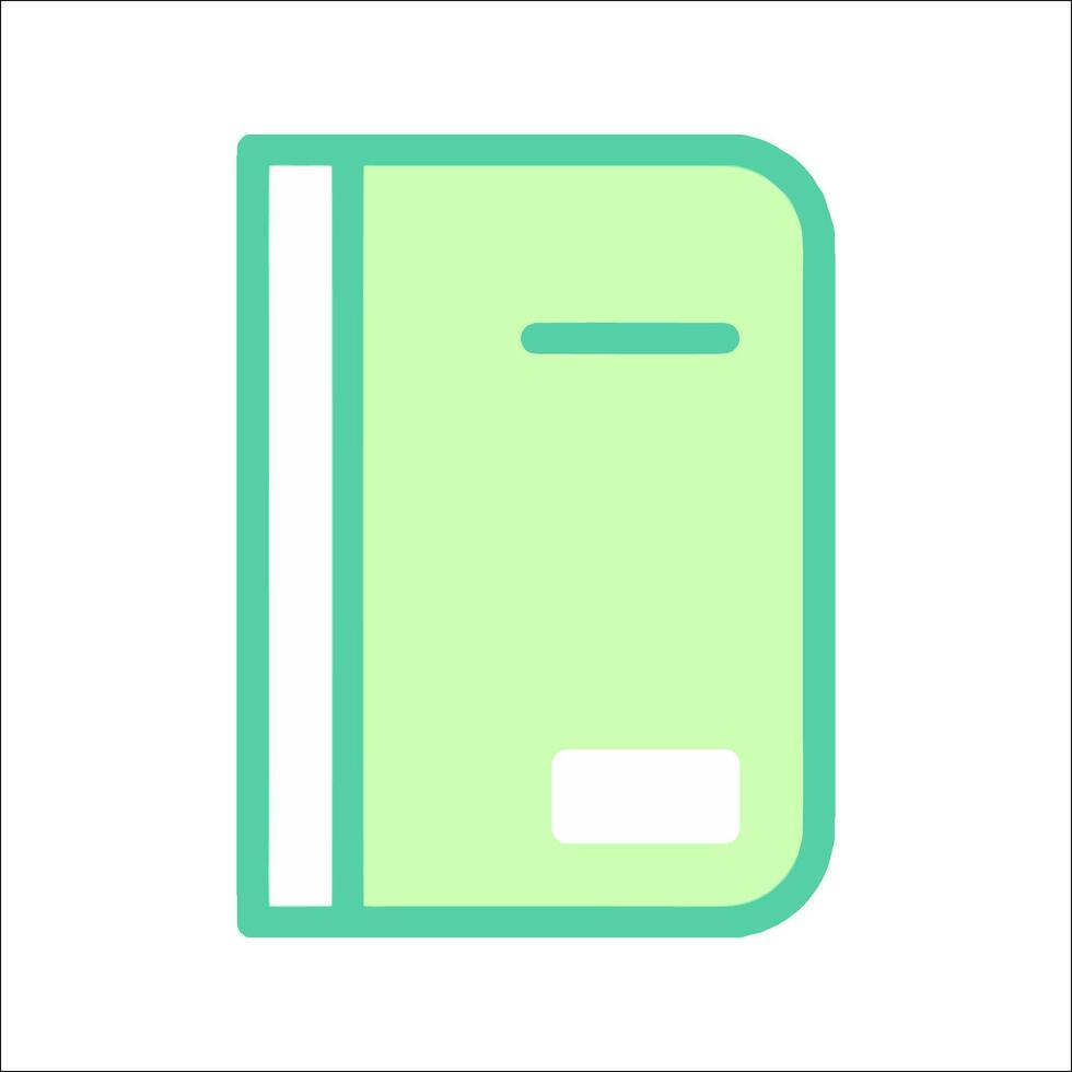 A green book icon on a white background vector