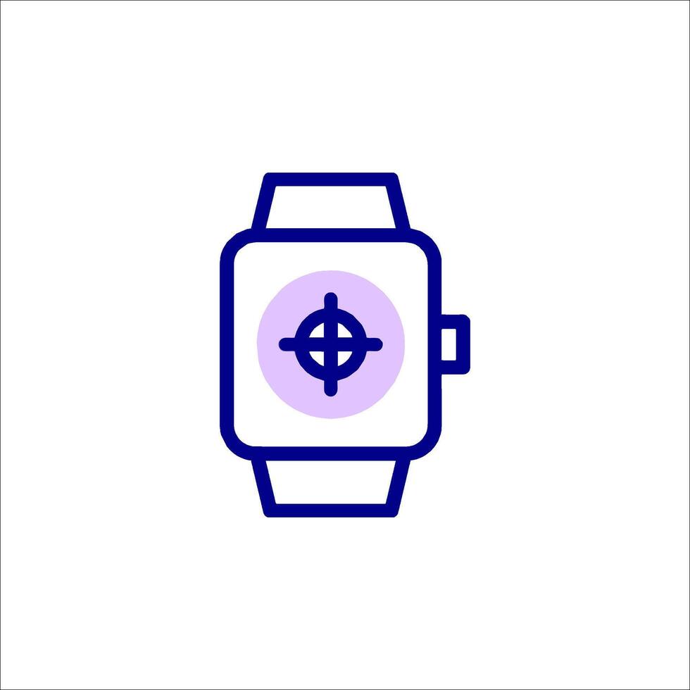 A watch with a target on it vector