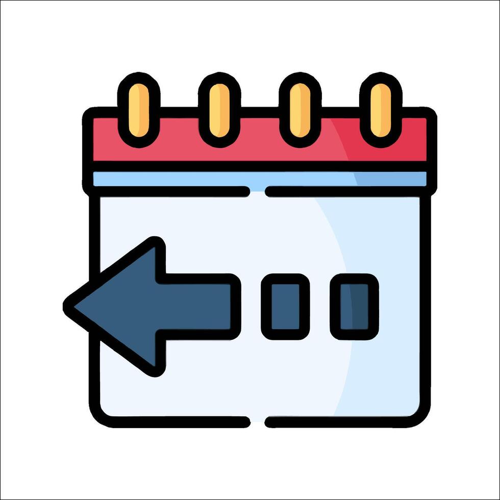A calendar icon with an arrow pointing to the right vector