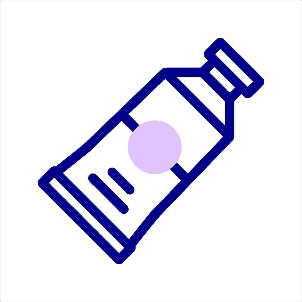 A bottle of hand sanitizer with a purple dot vector