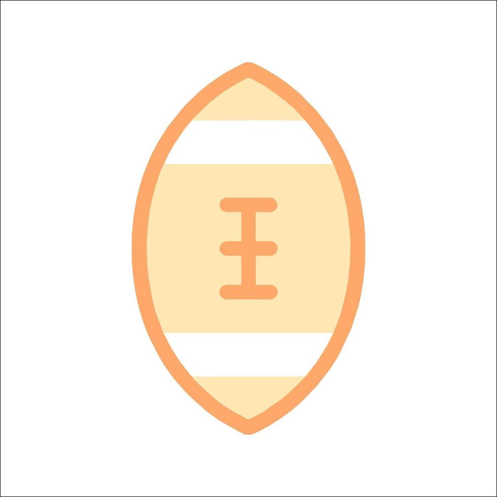 An orange football ball icon on a white background vector