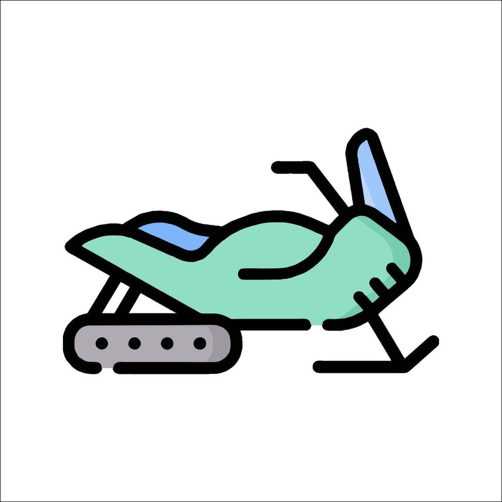 Snowmobile icon illustration vector