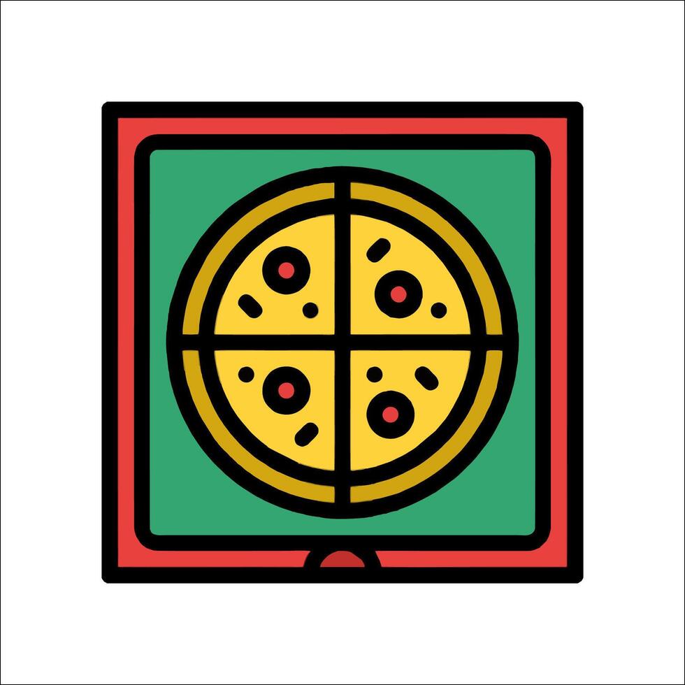 Pizza icon illustration vector