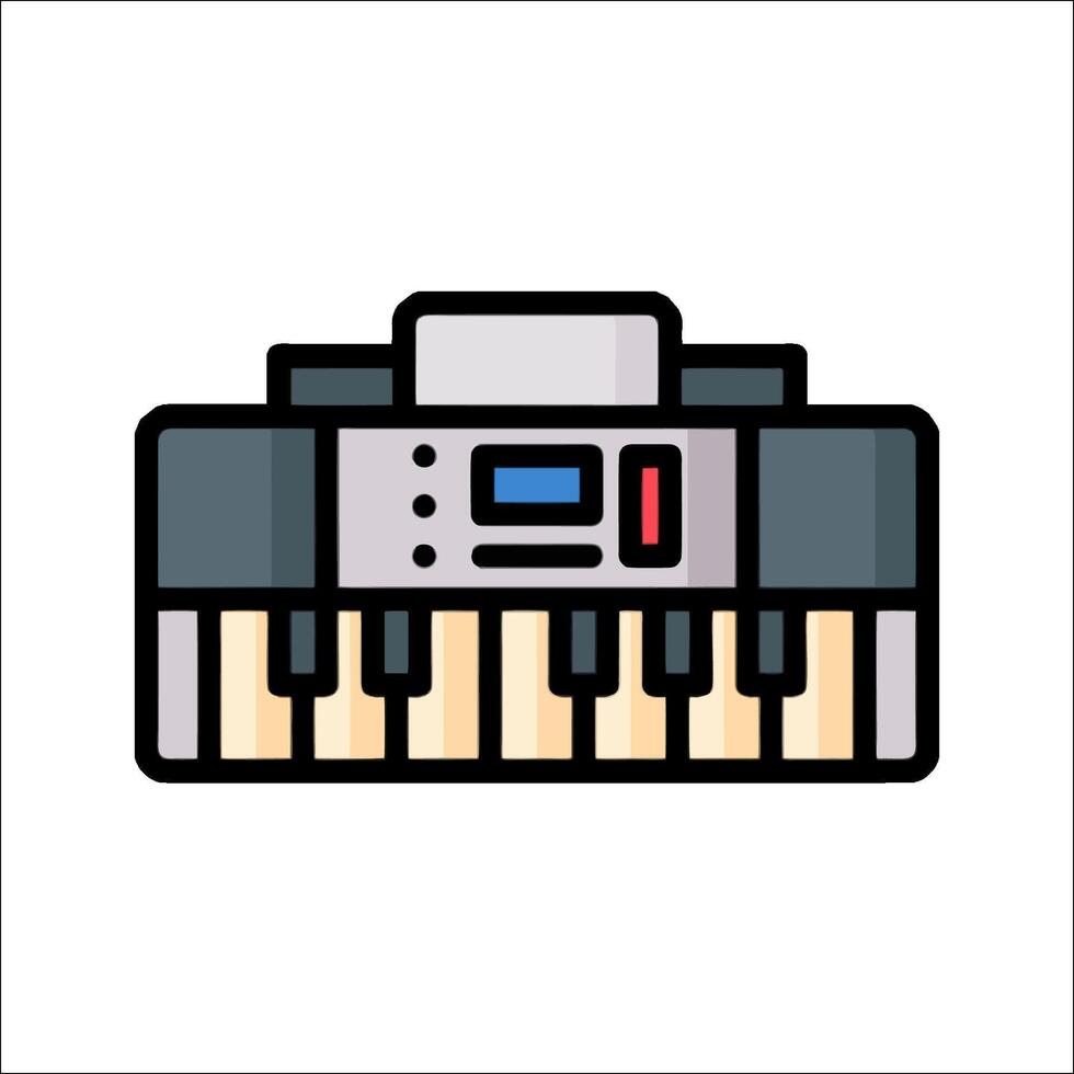 An electronic keyboard icon on a white background vector