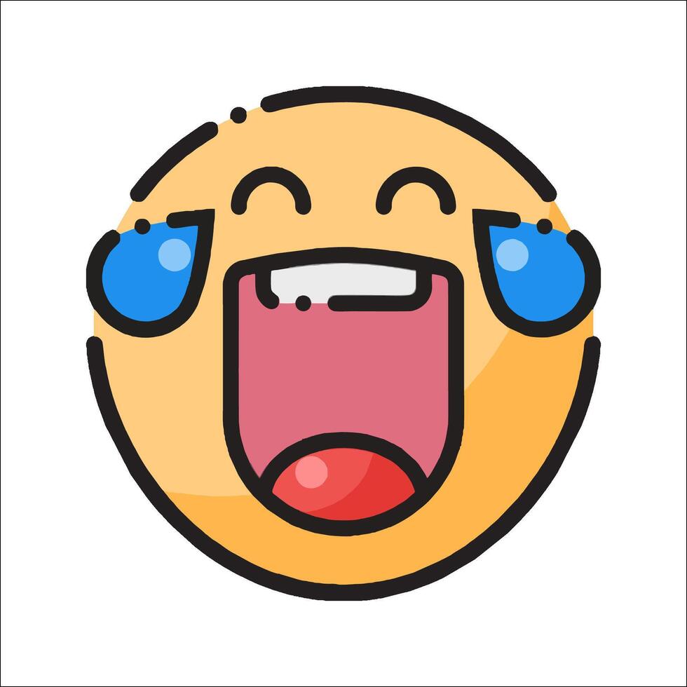 A cartoon emoticion with a big smile on its face vector