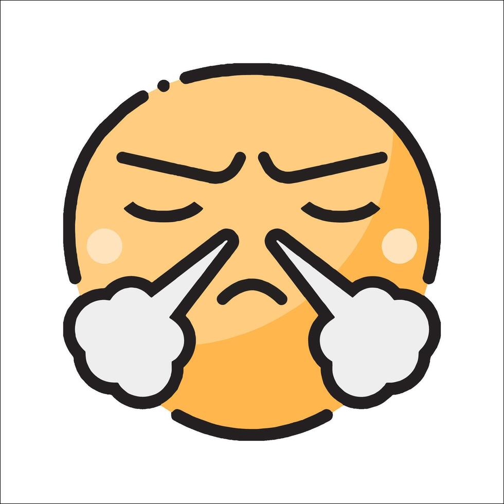 A cartoon emoticor with a cold face vector